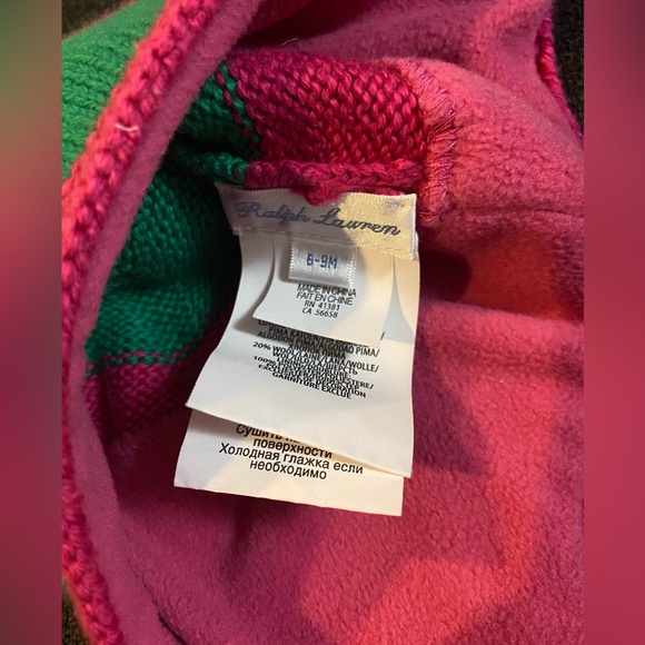 Ralph Lauren Baby Hat and Mittens - Picture 3 of 3